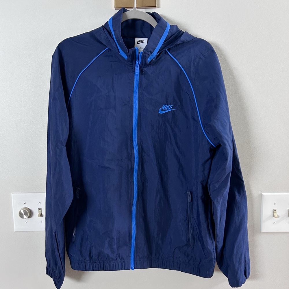Nike Men's Blue Core Track Packable Windbreaker Jacket